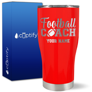 Personalized Football Coach on 27oz Curve Tumbler