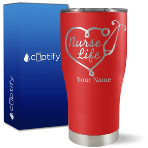 Personalized Nurse Life on 27oz Curve Tumbler