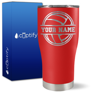 Personalized Volleyball on 27oz Curve Tumbler