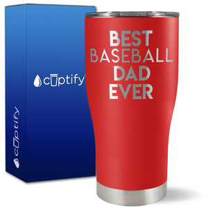 Best Baseball Dad Ever on 27oz Curve Tumbler