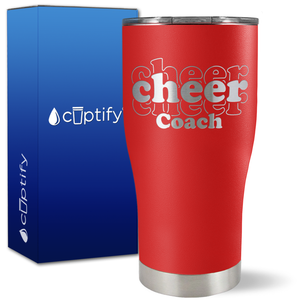Cheer Coach Outlines on 27oz Curve Tumbler