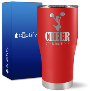 Cheer Mom Silhouette on 27oz Curve Tumbler