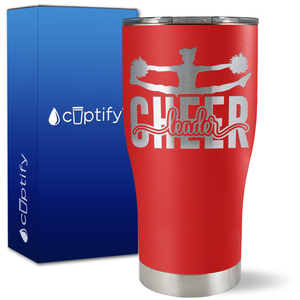 Personalized Cheerleader Silhouette Jump on 27oz Curve Tumbler