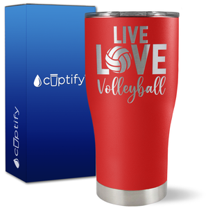 Live Love Volleyball on 27oz Curve Tumbler
