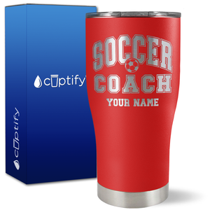 Personalized Soccer Coach on 27oz Curve Tumbler