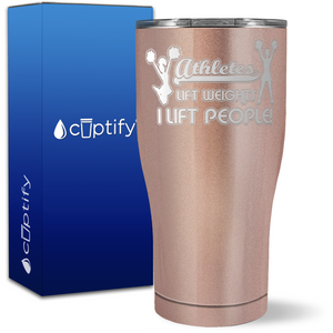 Athletes Lift Weights I Lift People on 27oz Curve Tumbler