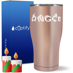 Personalized Elfen Christmas Font on 27oz Curve Tumbler
