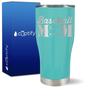 Baseball Mom on 27oz Curve Tumbler