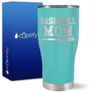 Baseball Mom with Bat on 27oz Curve Tumbler