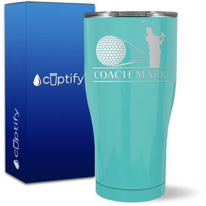 Personalized Golf Coach on 27oz Curve Tumbler