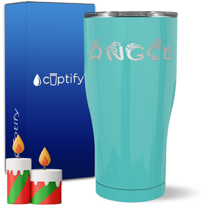 Personalized Elfen Christmas Font on 27oz Curve Tumbler