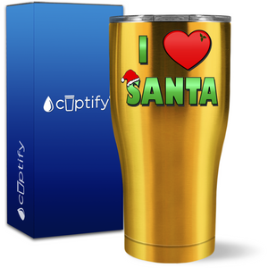 I Love Santa 27oz Curve Tumbler