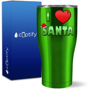I Love Santa 27oz Curve Tumbler