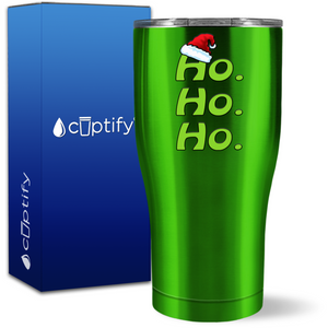 Ho Ho Ho with Santa Hat 27oz Curve Tumbler