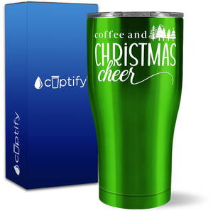 Coffee And Christmas Cheer 27oz Curve Tumbler