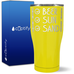 Beer Sun Sand on 27oz Curve Tumbler