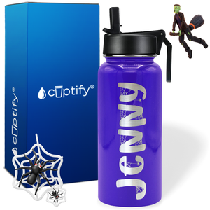 Personalized Spooky Halloween Font on 32oz Wide Mouth