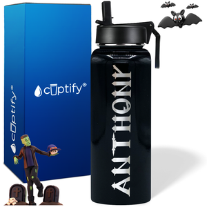 Personalized Creepy on Halloween 40oz Water Bottle