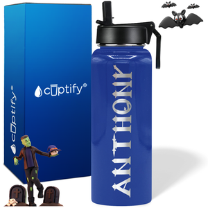 Personalized Creepy on Halloween 40oz Water Bottle