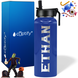 Personalized Grim on Halloween 40oz Water Bottle