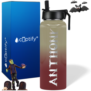 Personalized Creepy on Halloween 40oz Water Bottle