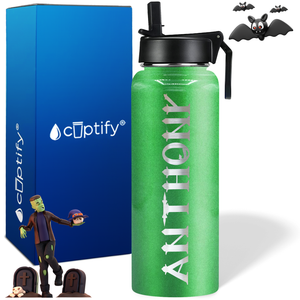 Personalized Creepy on Halloween 40oz Water Bottle