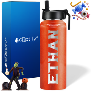 Personalized Grim on Halloween 40oz Water Bottle