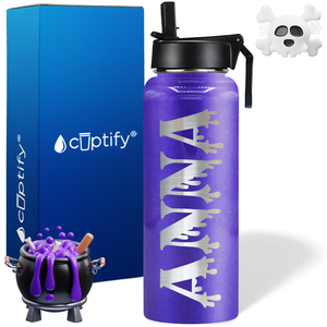 Personalized Bloody on Halloween 40oz Water Bottle