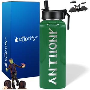 Personalized Creepy on Halloween 40oz Water Bottle