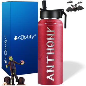 Personalized Creepy on Halloween 40oz Water Bottle