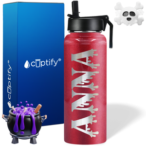 Personalized Bloody on Halloween 40oz Water Bottle