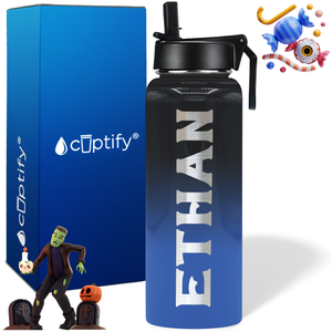 Personalized Grim on Halloween 40oz Water Bottle