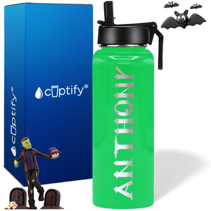 Personalized Creepy on Halloween 40oz Water Bottle