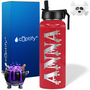 Personalized Bloody on Halloween 40oz Water Bottle