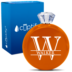 Personalized Split Script 5oz Jewel Flask