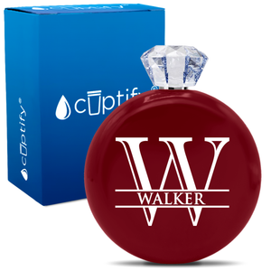 Personalized Split Script 5oz Jewel Flask