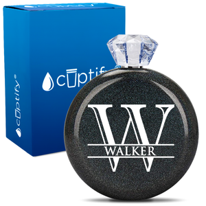Personalized Split Script 5oz Jewel Flask