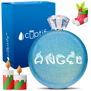 Personalized Elfen Christmas Font 5oz Jewel Flask