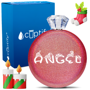 Personalized Elfen Christmas Font 5oz Jewel Flask