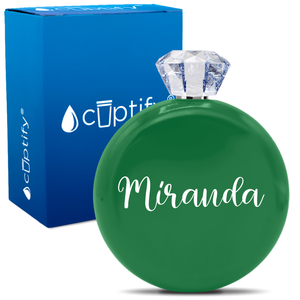 Personalized Miranda Style 5oz Jewel Flask