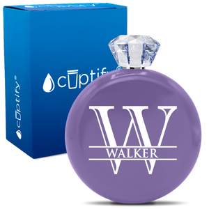 Personalized Split Script 5oz Jewel Flask