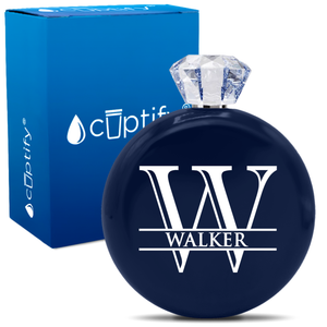 Personalized Split Script 5oz Jewel Flask