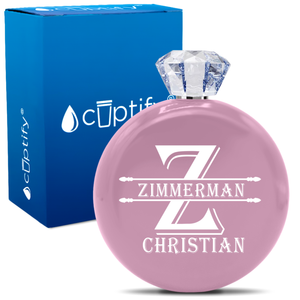 Personalized Initial Block 5oz Jewel Flask