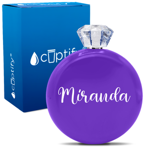 Personalized Miranda Style 5oz Jewel Flask