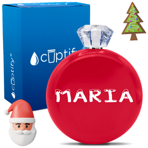 Personalized Snowy Christmas Font 5oz Jewel Flask