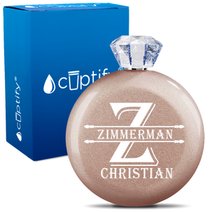 Personalized Initial Block 5oz Jewel Flask
