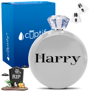 Personalized Wicked Halloween Font 5oz Jewel Flask
