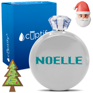 Personalized Claus Christmas Font 5oz Jewel Flask