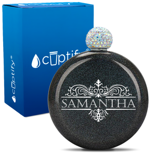 Personalized Vestige Design 5oz Rhinestone Flask