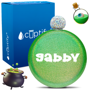 Personalized Haunted Halloween Font 5oz Rhinestone Flask